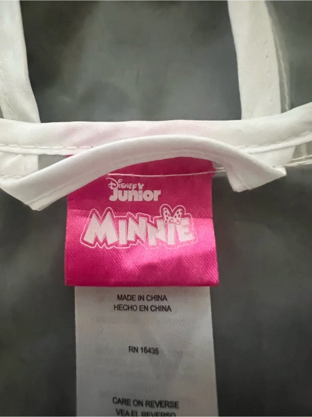 3T baby girls translucent Minnie Mouse hooded rain jacket NWOT never worn
